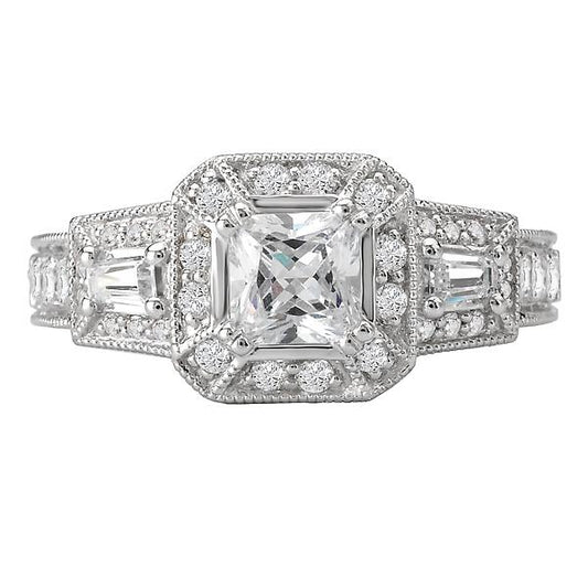 Halo Semi-Mount Diamond Ring