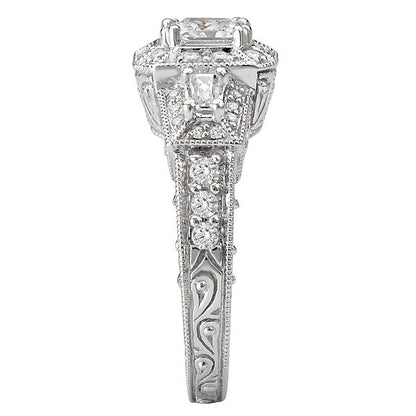 Halo Semi-Mount Diamond Ring