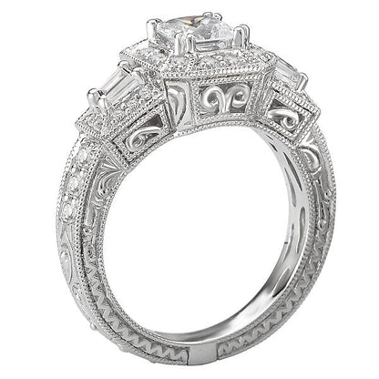 Halo Semi-Mount Diamond Ring