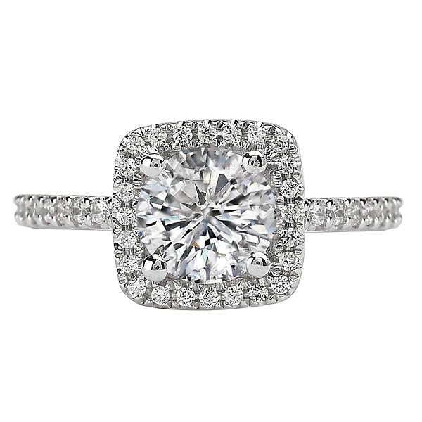 Halo Semi-Mount Diamond Ring