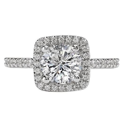 Halo Semi-Mount Diamond Ring