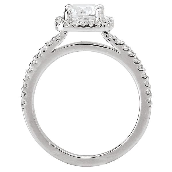 Halo Semi-Mount Diamond Ring