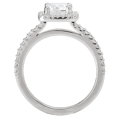 Halo Semi-Mount Diamond Ring