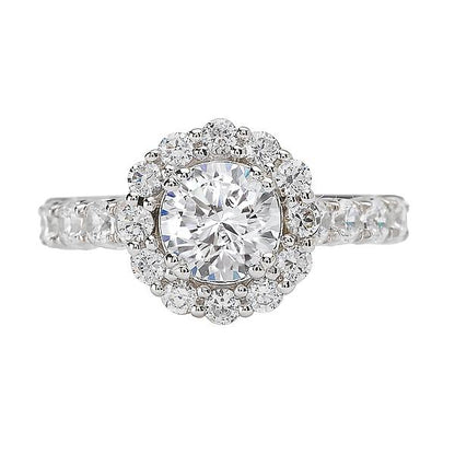 Halo Semi-Mount Diamond Ring