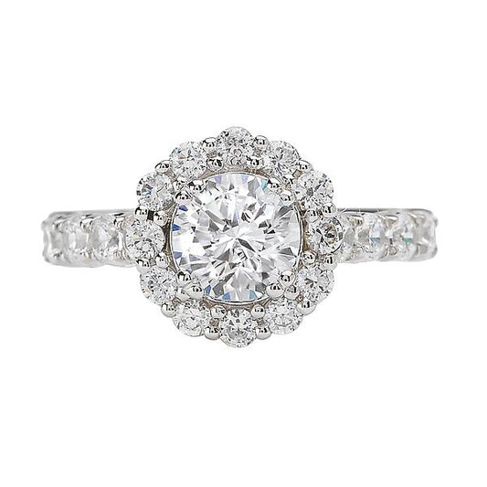 Halo Semi-Mount Diamond Ring