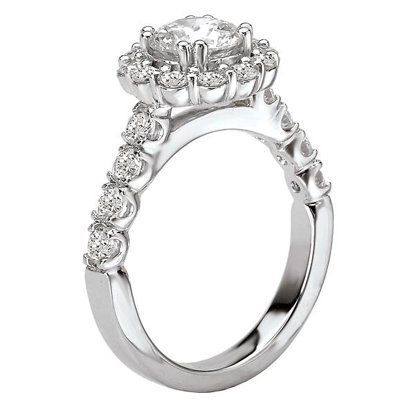 Halo Semi-Mount Diamond Ring