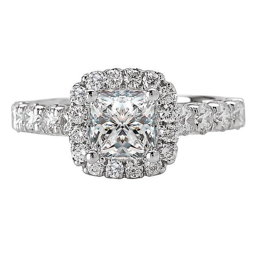 Halo Semi-Mount Diamond Ring