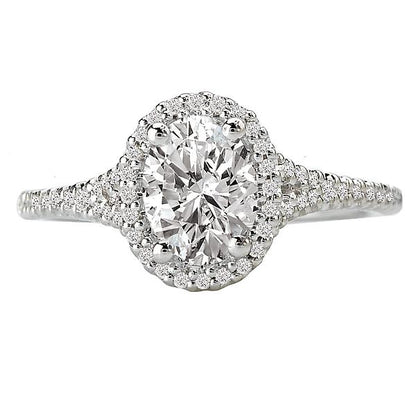 Halo Semi-Mount Diamond Ring