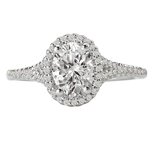 Halo Semi-Mount Diamond Ring