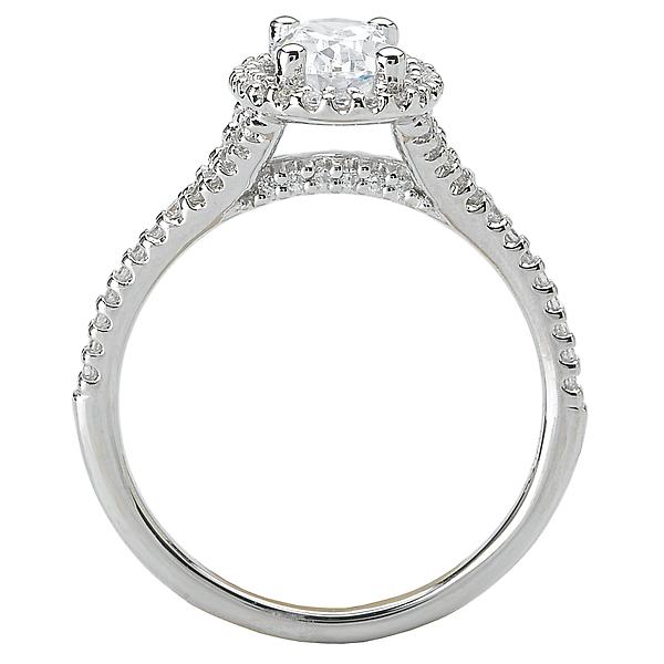 Halo Semi-Mount Diamond Ring