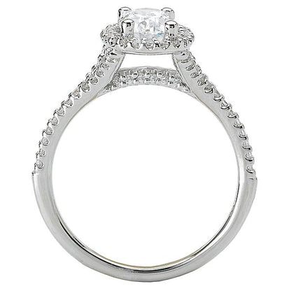 Halo Semi-Mount Diamond Ring