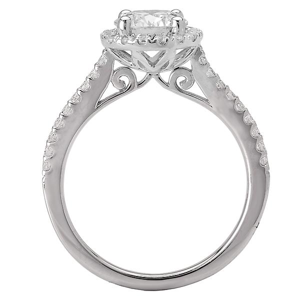 Halo Semi-Mount Diamond Ring