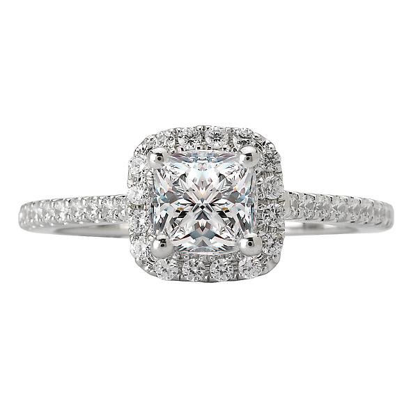 Halo Semi-Mount Diamond Ring