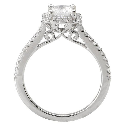 Halo Semi-Mount Diamond Ring