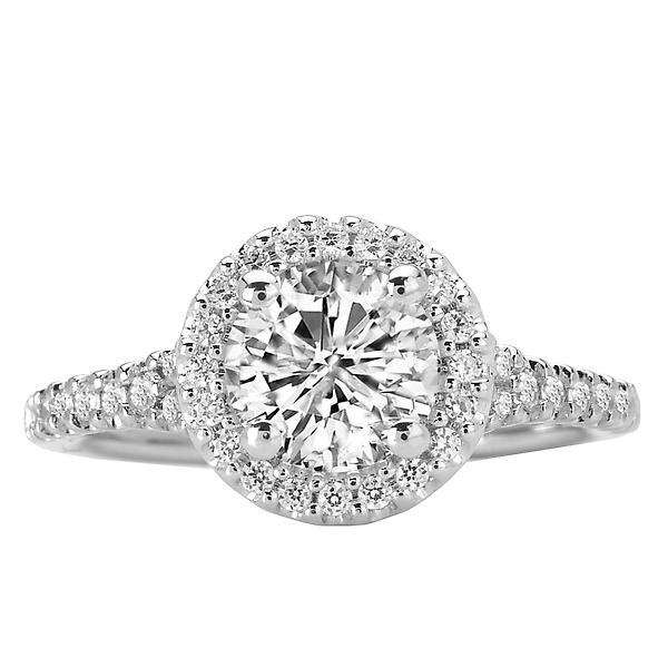 Halo Semi-Mount Diamond Ring