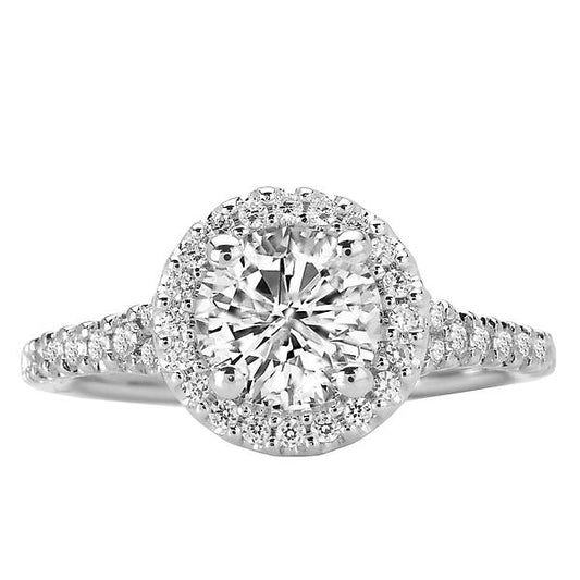 Halo Semi-Mount Diamond Ring