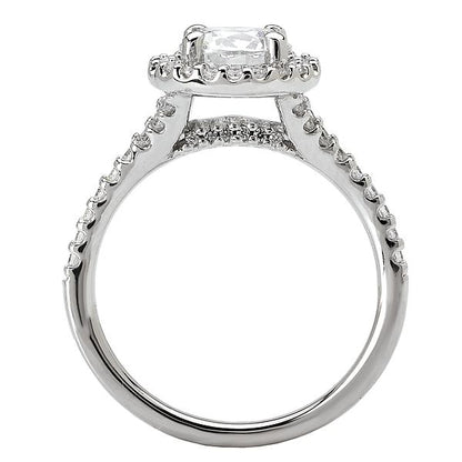 Halo Semi-Mount Diamond Ring