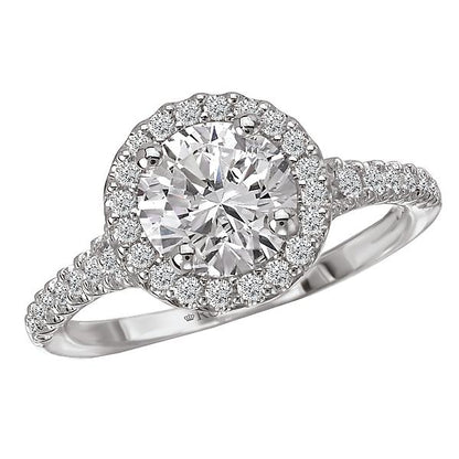 Halo Semi-Mount Diamond Ring