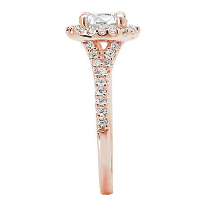 Halo Semi-Mount Diamond Ring