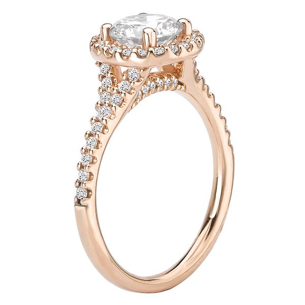 Halo Semi-Mount Diamond Ring