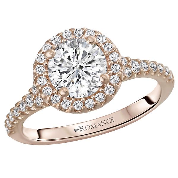 Halo Semi-Mount Diamond Ring