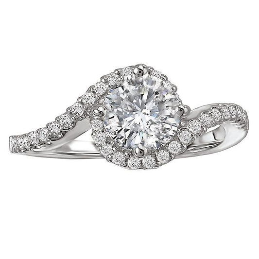 Halo Semi-Mount Diamond Ring