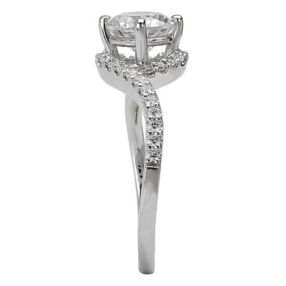 Halo Semi-Mount Diamond Ring