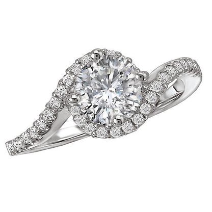 Halo Semi-Mount Diamond Ring