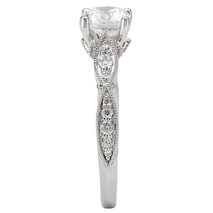 Peg Head Semi-Mount Diamond Ring