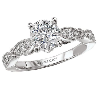 Peg Head Semi-Mount Diamond Ring