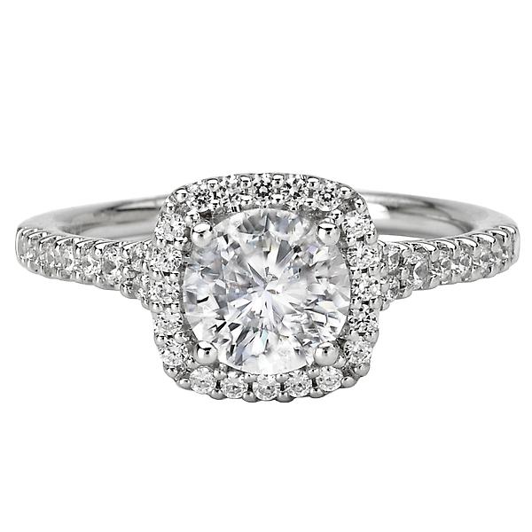 Halo Semi-Mount Diamond Ring