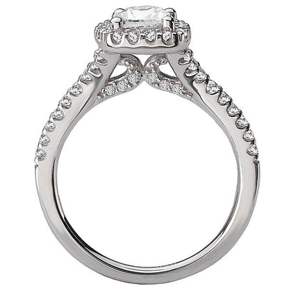 Halo Semi-Mount Diamond Ring