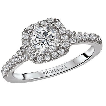 Halo Semi-Mount Diamond Ring