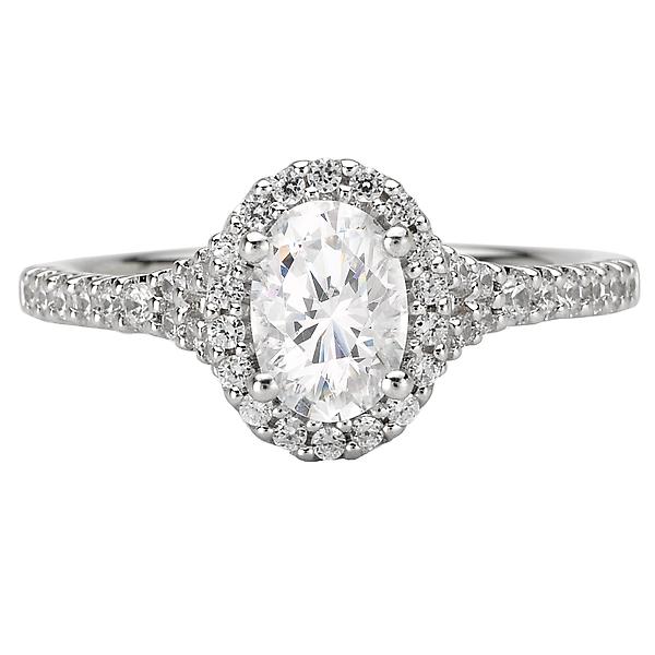 Halo Semi-Mount Diamond Ring