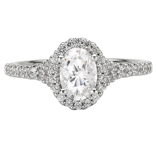 Halo Semi-Mount Diamond Ring