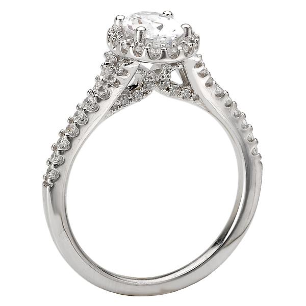 Halo Semi-Mount Diamond Ring