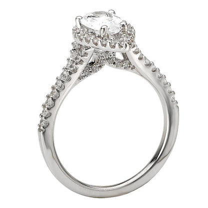 Halo Semi-Mount Diamond Ring