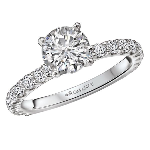 Peg Head Semi-Mount Diamond Ring