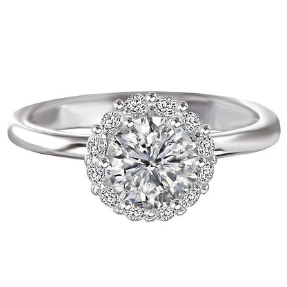 Halo Semi-Mount Diamond Ring