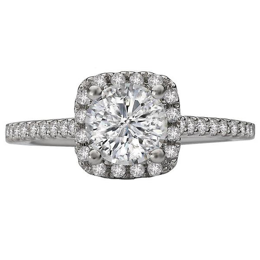 Halo Semi-Mount Diamond Ring