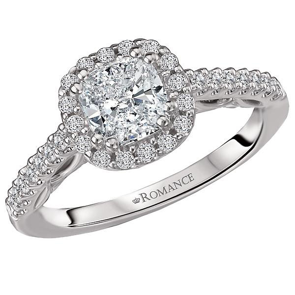 Halo Semi-Mount Diamond Ring