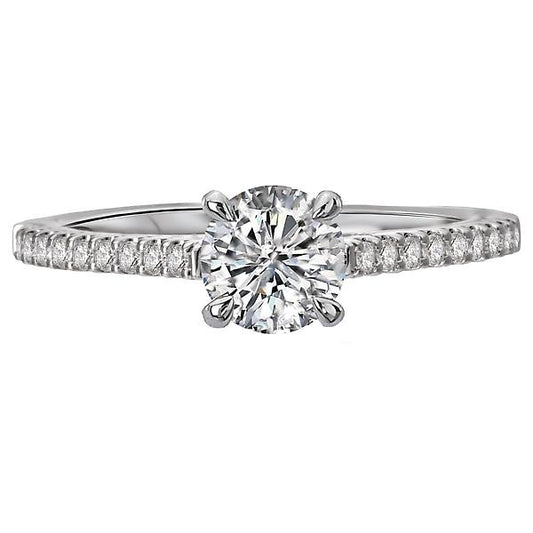 Peg Head Semi-Mount Diamond Ring