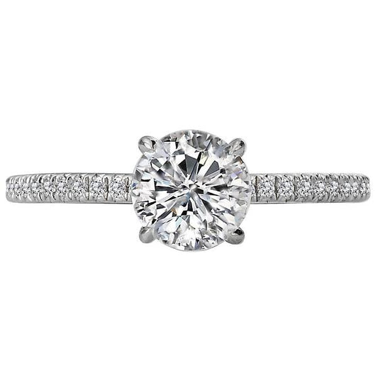 Peg Head Semi-Mount Diamond Ring