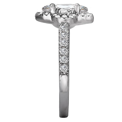 Halo Semi-Mount Diamond Ring