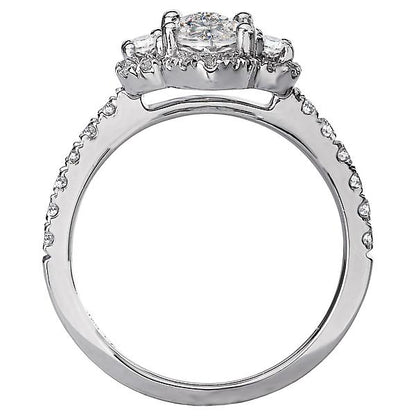 Halo Semi-Mount Diamond Ring