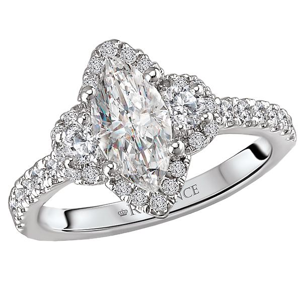 Halo Semi-Mount Diamond Ring