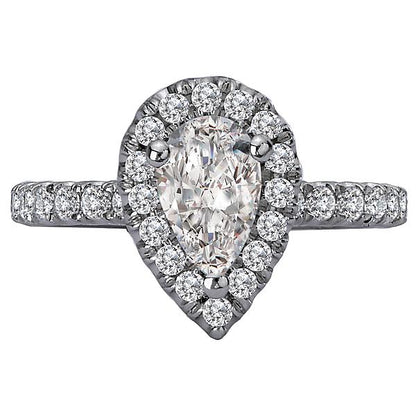 Halo Semi-Mount Diamond Ring