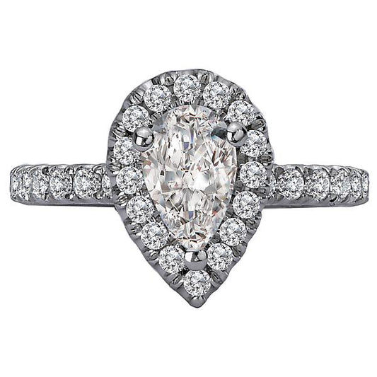 Halo Semi-Mount Diamond Ring