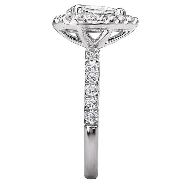 Halo Semi-Mount Diamond Ring