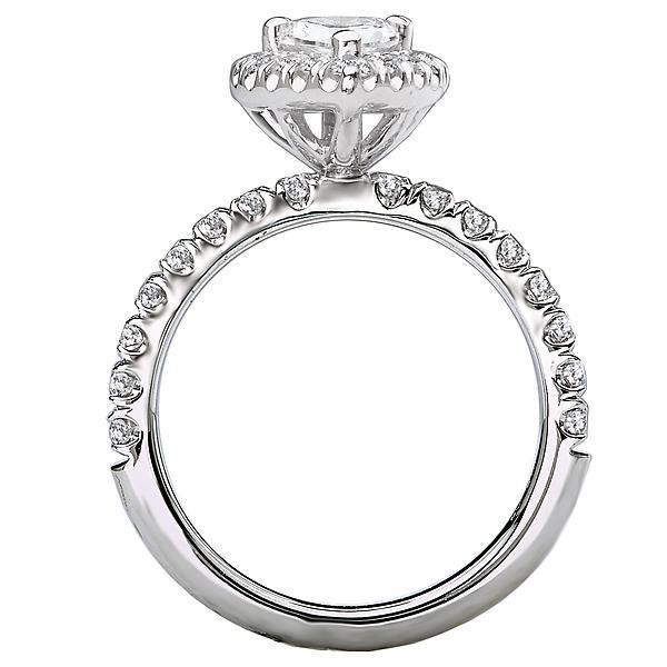 Halo Semi-Mount Diamond Ring